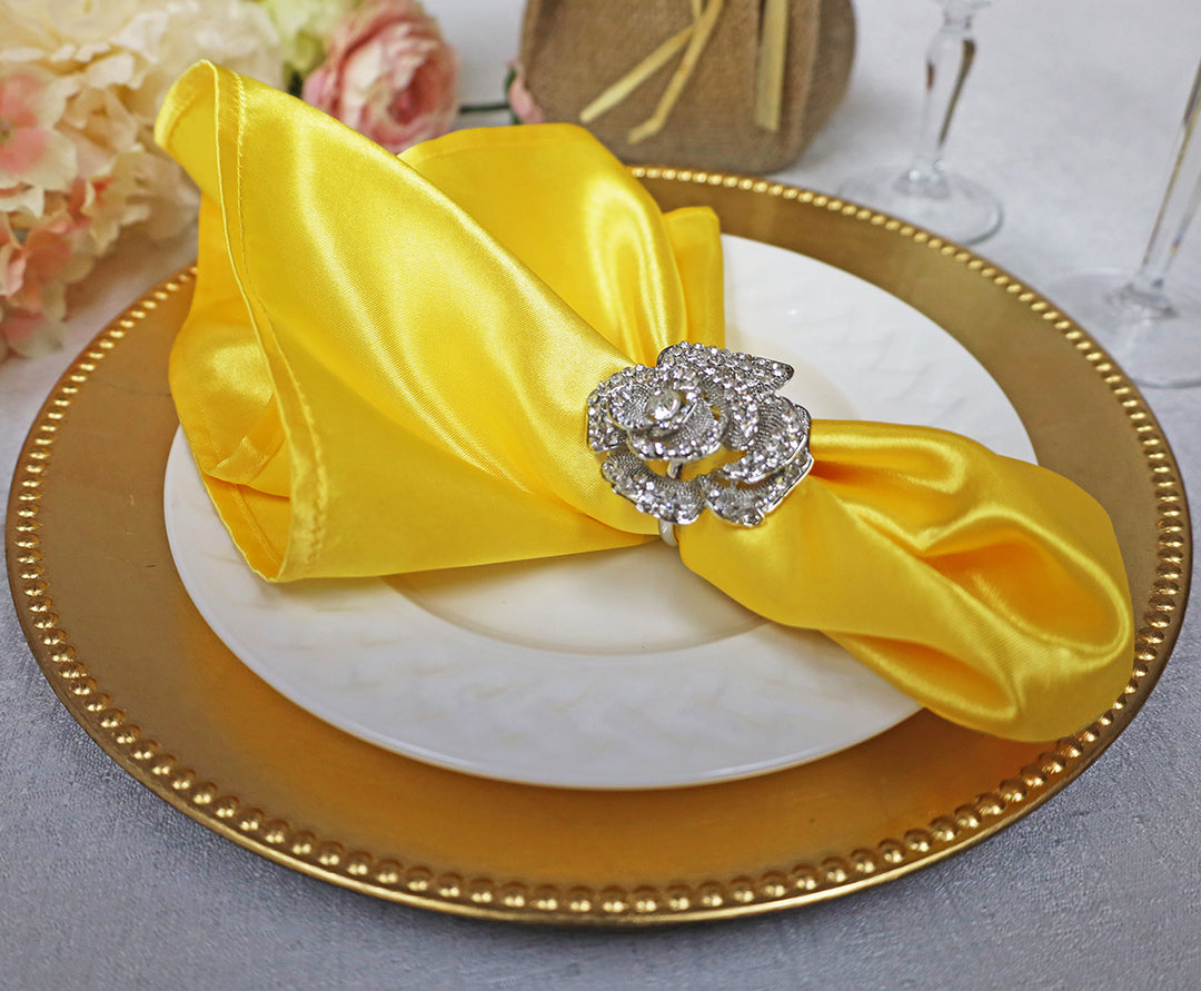 Sample 20"x20" Heavy Duty Satin Napkins - Canary Yellow (1pc)