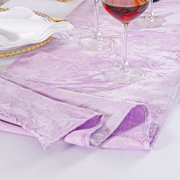13"x108" Mirage Jacquard Polyester Table Runner - Lavender (1pc)