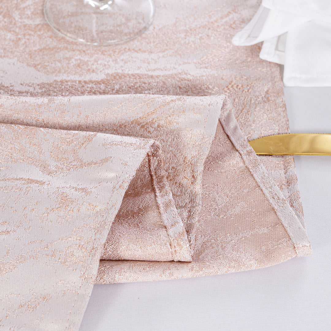13"x108" Mirage Jacquard Polyester Table Runner - Blush Pink/Rose Gold (1pc)
