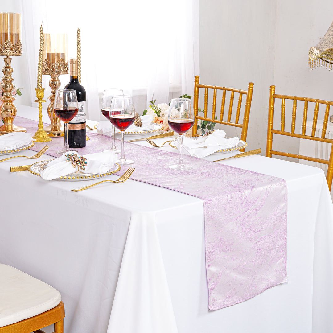 13"x108" Mirage Jacquard Polyester Table Runner - Lavender (1pc)