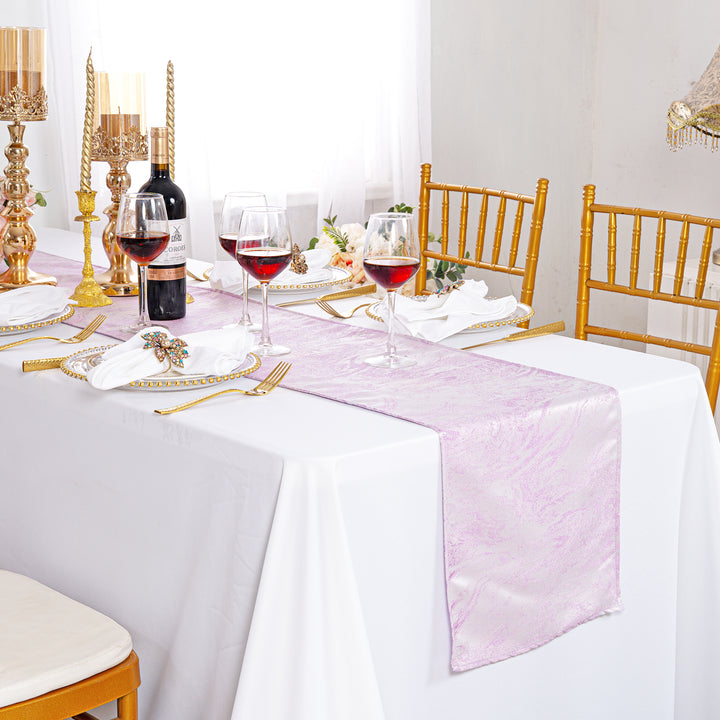 13"x108" Mirage Jacquard Polyester Table Runner - Lavender (1pc)
