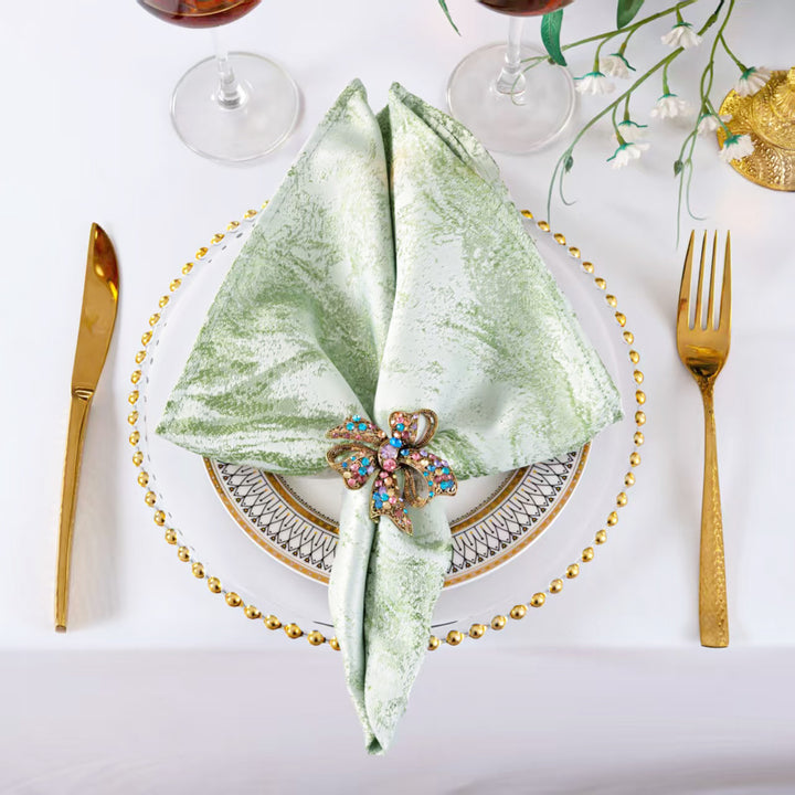 Sample 20"x20" Mirage Jacquard Polyester Napkins - Sage Green (1pc)