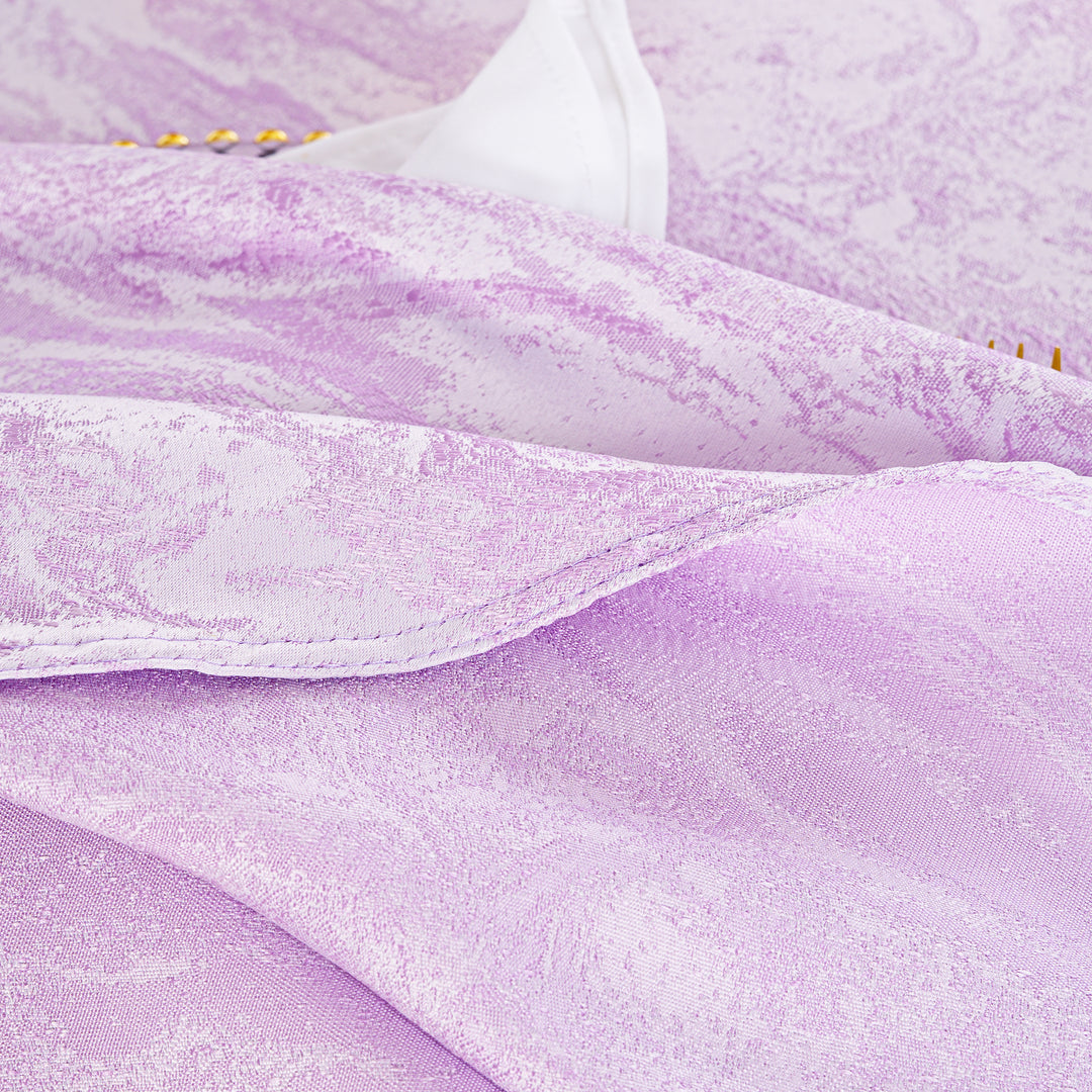 90"x132" Seamless Rectangular Mirage Jacquard Polyester Tablecloth - Lavender (1pc)