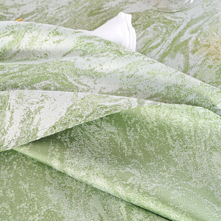 132" Round Mirage Jacquard Polyester Tablecloth - Sage Green (1pc)