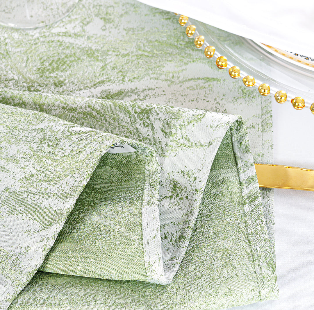 13"x108" Mirage Jacquard Polyester Table Runner - Sage Green (1pc)