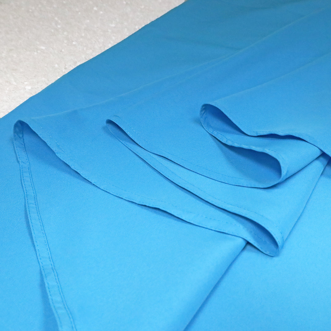 132" Seamless Round Premium Polyester (240 GSM) Tablecloth - Turquoise (1pc)
