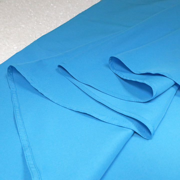 132" Seamless Round Premium Polyester (240 GSM) Tablecloth - Turquoise (1pc)