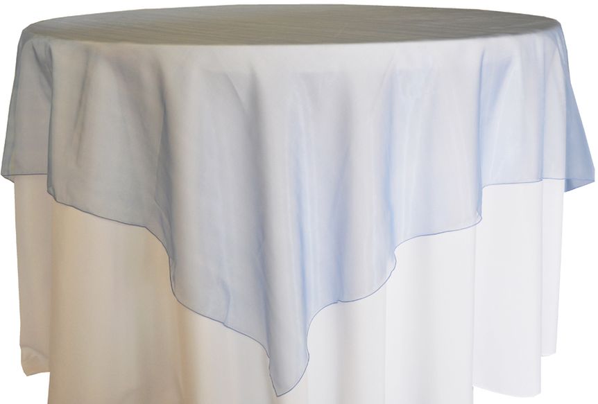 90"x90" Seamless Square Organza Table Overlay - Periwinkle/Cornflower (1pc)