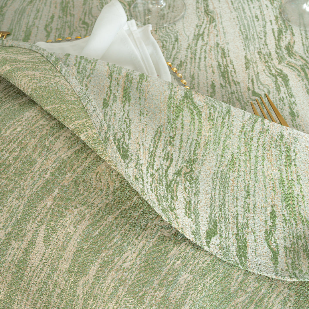 90"x132" Seamless Rectangular Galilean Jacquard Polyester Tablecloth - Sage Green (1pc)