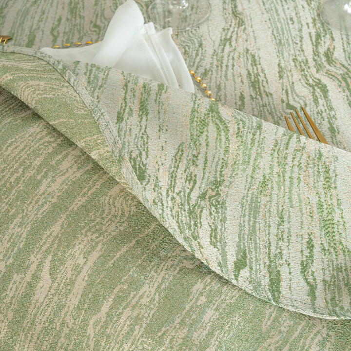 90"x132" Seamless Rectangular Galilean Jacquard Polyester Tablecloth - Sage Green (1pc)