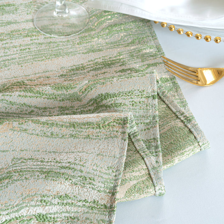 90"x132" Seamless Rectangular Galilean Jacquard Polyester Tablecloth - Sage Green (1pc)