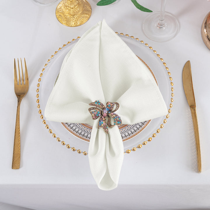 Sample 20"x20" Rustic Panama Linen Napkins - Ivory (1pc)