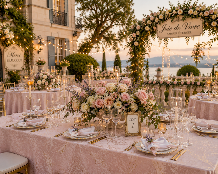 90"x132" Seamless Rectangular Gilded Marble Holland Velvet Tablecloth - Blush Pink/Rose Gold (1pc)