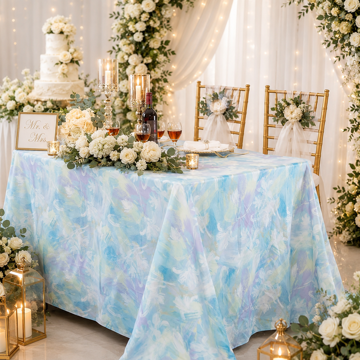 90"x156" Seamless Rectangular Honey Suckle Scuba (Wrinkle-Free) (240 GSM) Tablecloth - (1pc)