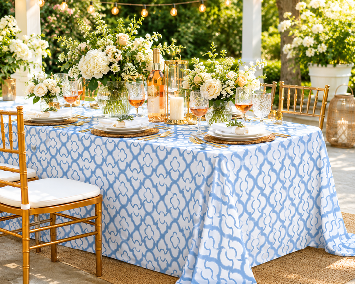 Nappe Miramar Scuba rectangulaire sans couture (sans plis) de 90 "x 132" - Bleu poussiéreux (1 pièce)