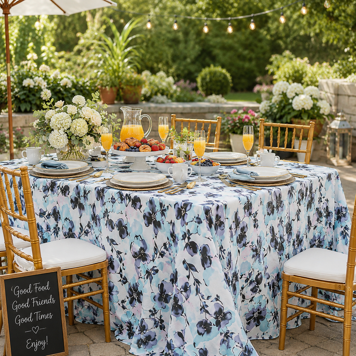 90"x132" Seamless Rectangular Orchid Scuba (Wrinkle-Free) (240 GSM) Tablecloth - (1pc)