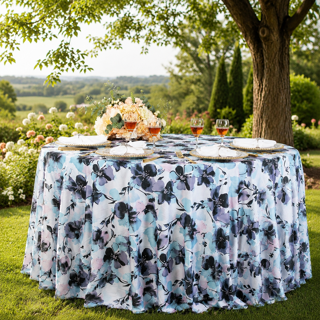 132" Round Orchid Scuba (Wrinkle-Free) (240 GSM) Tablecloth - (1pc)