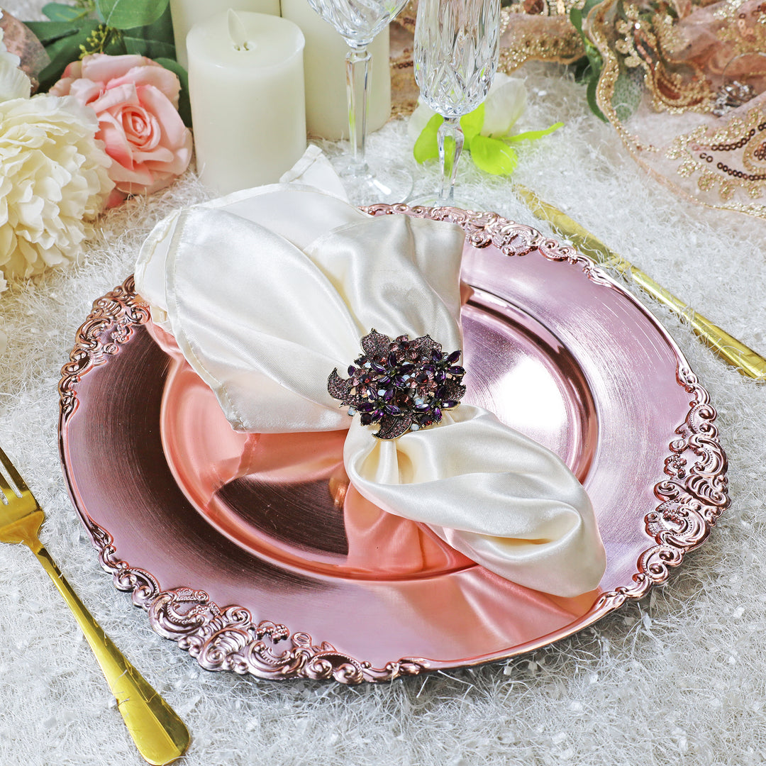 Napkin Blush Pink Charger Plates 13