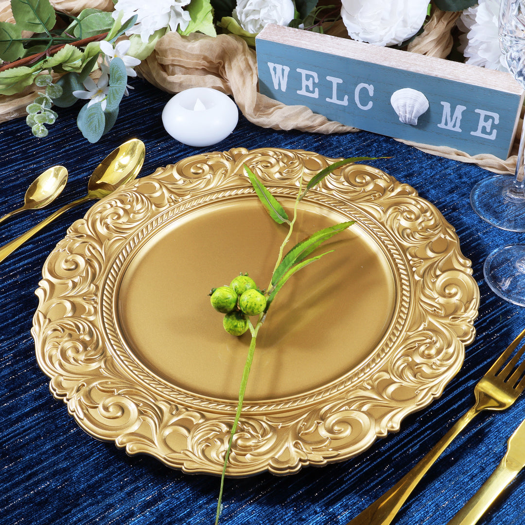 Charger Wedding Dinner Set Gold Jagged Glass Charger Plate Optimum