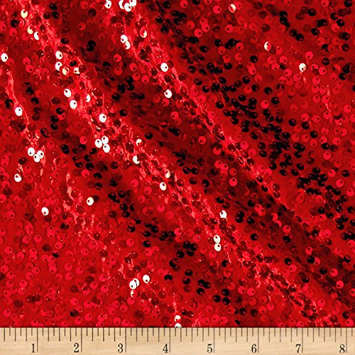 14 ft x 52" Sequin Glitz Net Event Backdrop Curtain Drape Panel - Red (1pc)