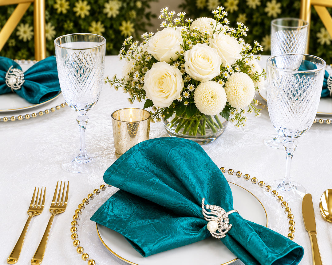 Sample 20"x20" Crushed Taffeta Napkins - Oasis (1pc)