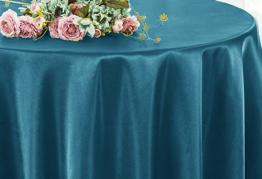 90" Seamless Round Satin Tablecloth - Serene (1pc)