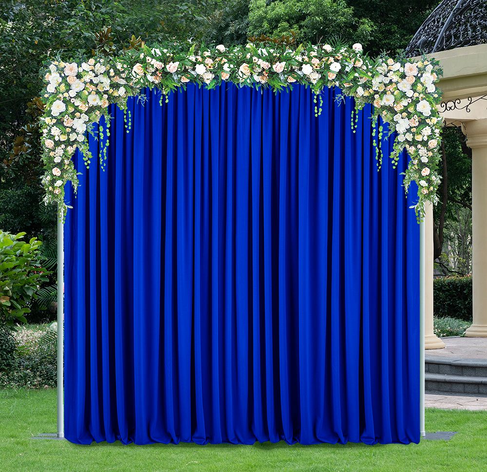 12 ft x 10 ft Scuba (Wrinkle-Free) (220 GSM) Event Backdrop Curtain Drape Panel - Royal Blue (1pc)