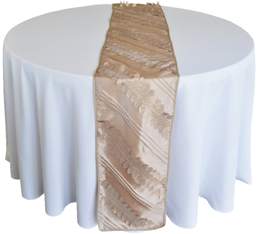 12"x108" Forest Taffeta Table Runner - Champagne (1pc)