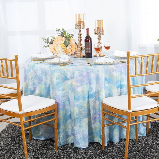 120" Seamless Round Honey Suckle Scuba (Wrinkle-Free) (220 GSM) Tablecloth - (1pc/pk)