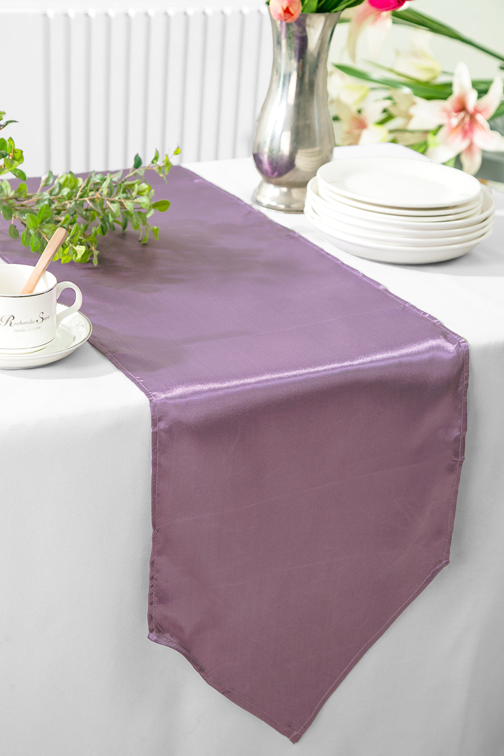 13.5"x108" Satin Table Runner - Wisteria (1pc)