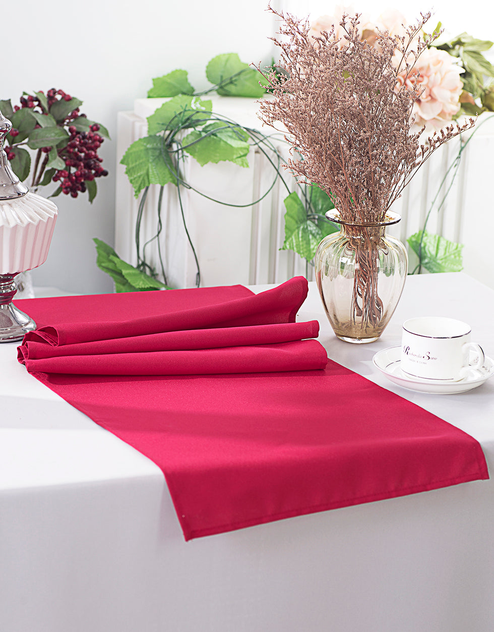 13"x108" Polyester Table Runners - Apple Red (1pc)