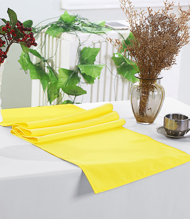 13"x108" Polyester Table Runners - Canary Yellow (1pc)