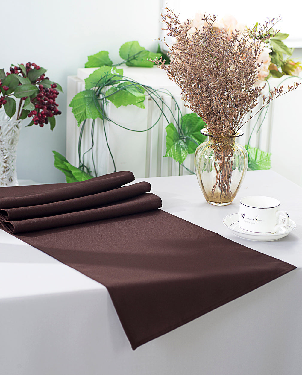 13"x108" Polyester Table Runners - Chocolate (1pc)