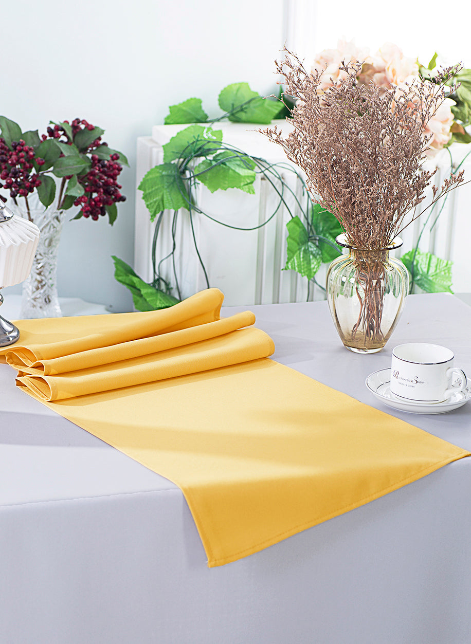 13"x108" Polyester Table Runners - Gold (1pc)