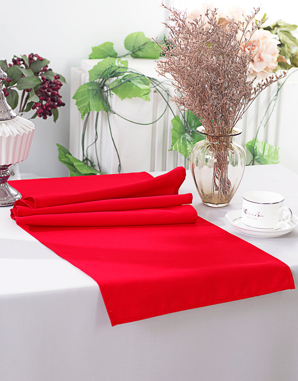 13"x108" Polyester Table Runners - Red (1pc)