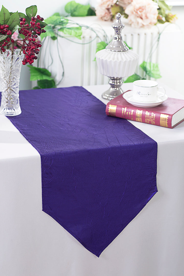 Chemin de table en taffetas écrasé 13"x108" - Violet Régence (1pc)