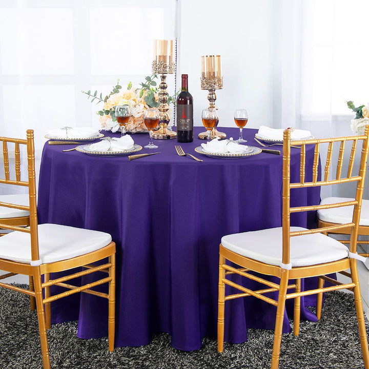 Nappe ronde en polyester 108" - Violet Régence (1pc)