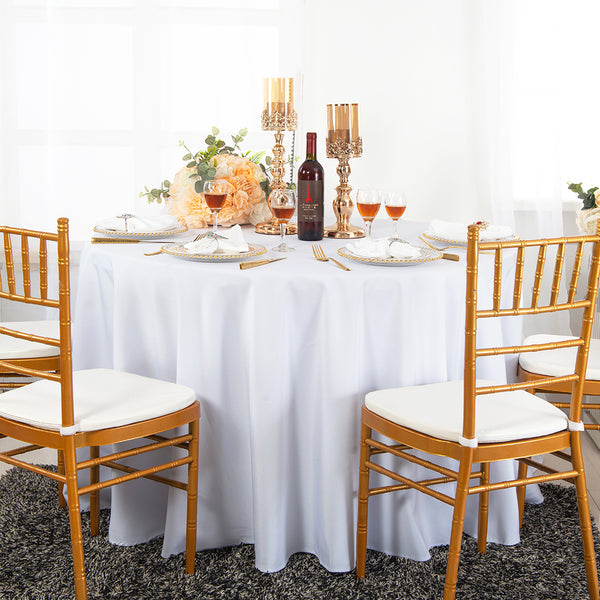 Mantel Redondo De Poliéster De 90 Pulgadas / Manteles Para Bodas, Navidad Y Festividades - México