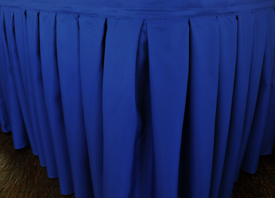 17'x29" Accordion Pleat Polyester (220 GSM) Table Skirt - Royal Blue (1pc)