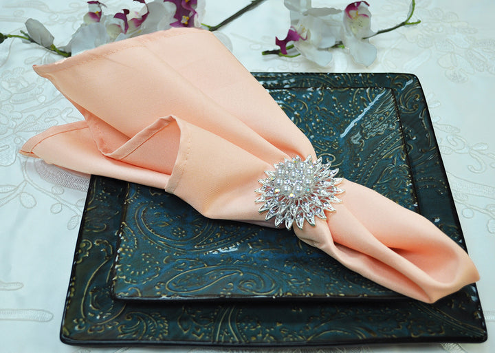 20"x20" Premium Polyester (240 GSM) Napkins - Apricot/Peach (10pcs/pk)