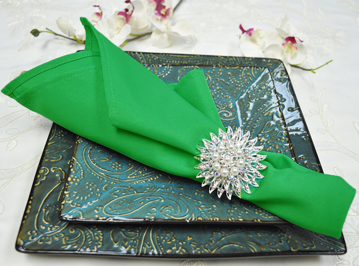 20"x20" Premium Polyester (240 GSM) Napkins - Emerald Green (10pcs/pk)