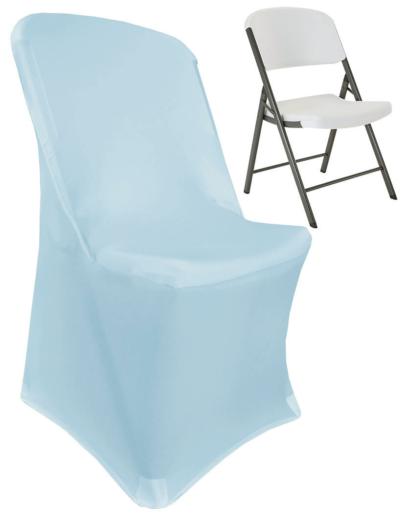 Premium Spandex (220 GSM) Lifetime Folding Chair Cover - Baby Blue (1pc)