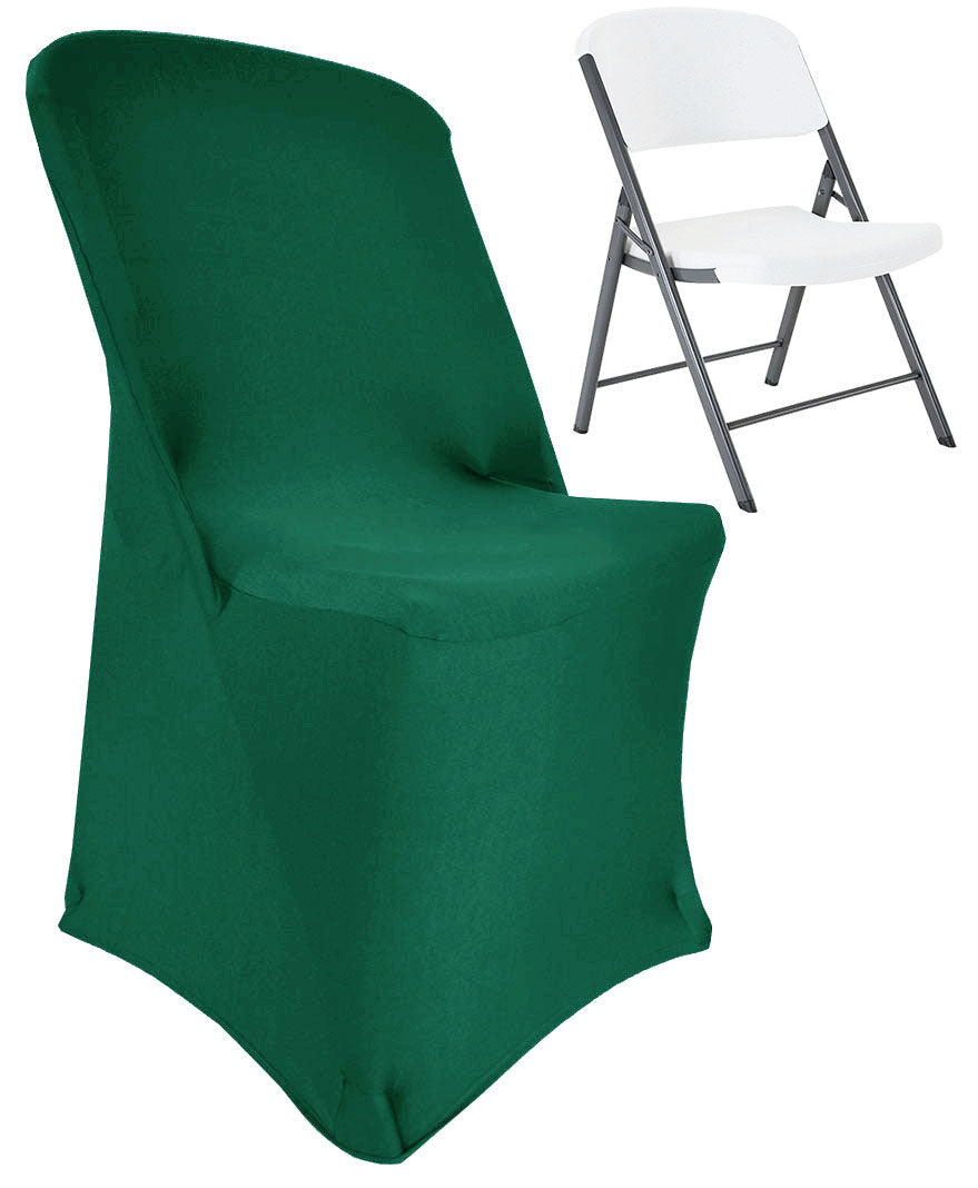 Premium Spandex (220 GSM) Lifetime Folding Chair Cover - Hunter Green/Holly Green (1pc)