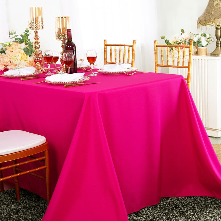 Nappes rectangulaires en polyester 54"x96" - Fuchsia (1pc)