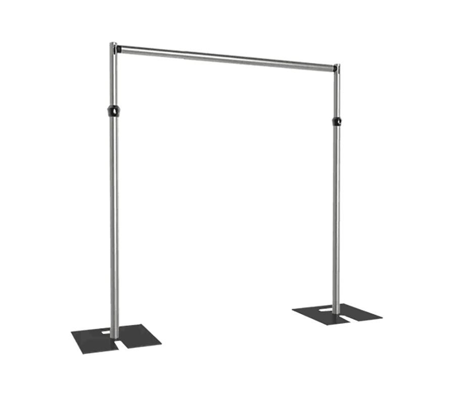 Juego de soporte de fondo de aluminio ajustable de 6 a 10 pies