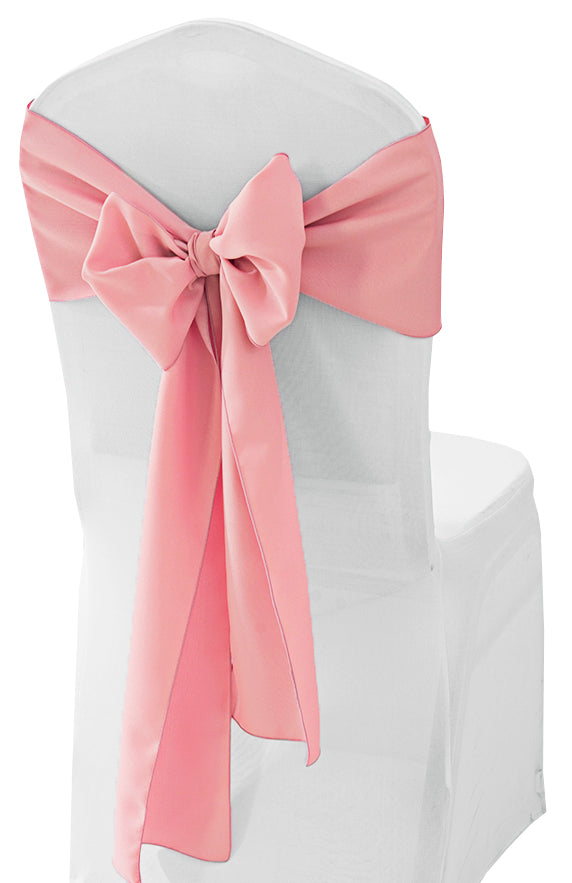 8"x108" Polyester (220 GSM) Chair Sashes - Rose (10pcs/pk)