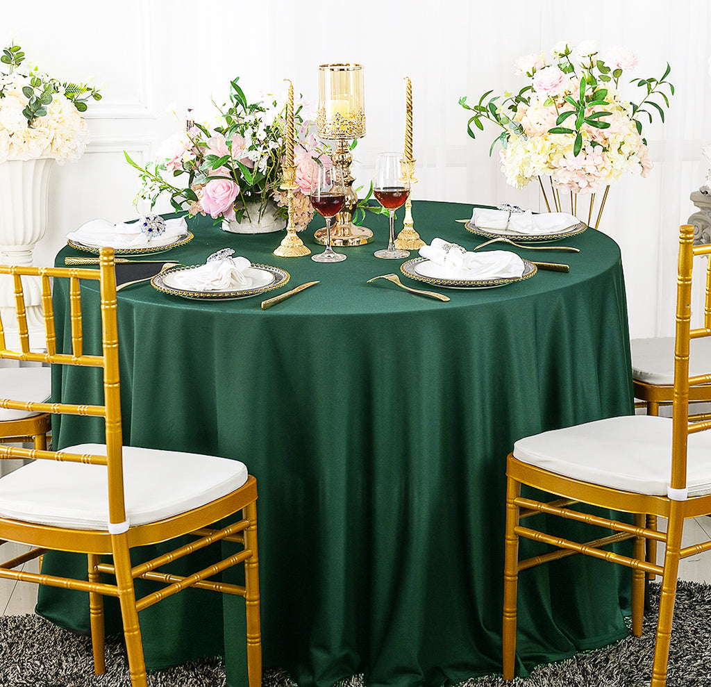 Scuba (Wrinkle-Free) Tablecloths Hunter Green Wholesale Scuba Table Cover  Linens – Wedding Linens Inc.