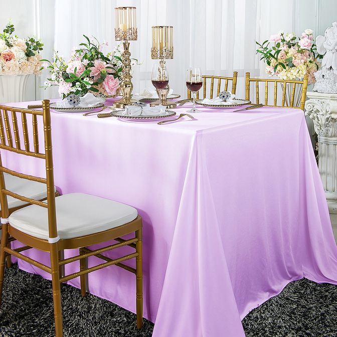 Nappe de plongée rectangulaire sans couture (sans plis) de 60 "x 120" - Lavande (1 pièce)