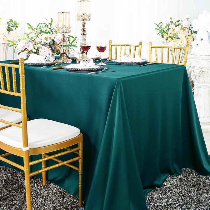 54"x96" Seamless Rectangular Scuba (Wrinkle-Free) (220 GSM) Tablecloth - Oasis (1pc)