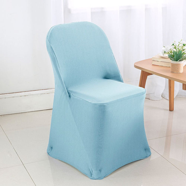 Housse de Chaise Pliante en Spandex - Bleu Bébé (1pc)